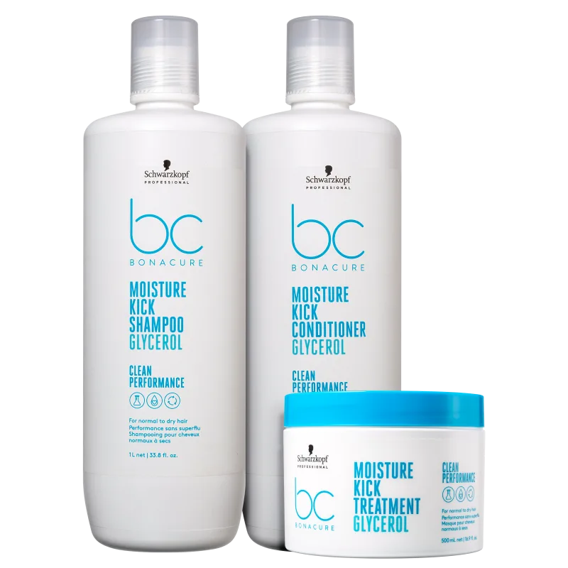 Kit Schwarzkopf Professional BC Bonacure Clean Performance Moisture Kick Super Trio (3 Produtos)
